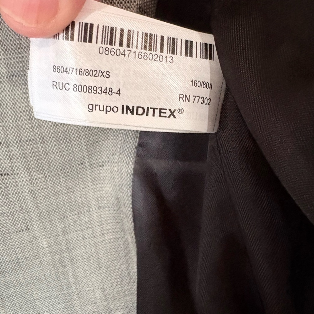 Zara Tailored Gray Blazer EUC Structured Fit Size XS - Picture 8 of 13